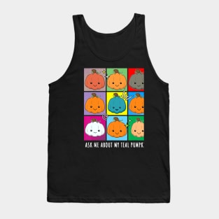 Ask me about my teal pumpkin food allergy halloween Tank Top